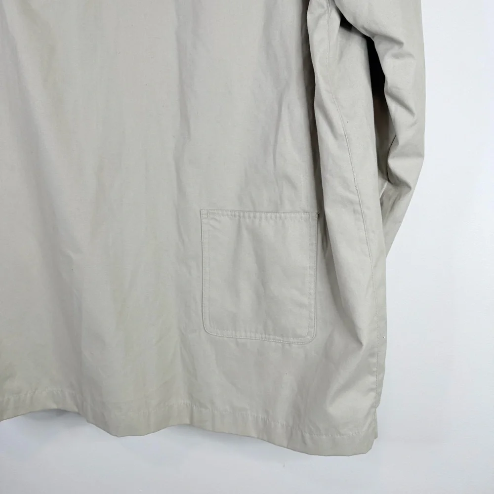 Vintage Fleet Street Beige Hooded Anorak Jacket - Women's Large Removable Hood - Picture 5 of 11